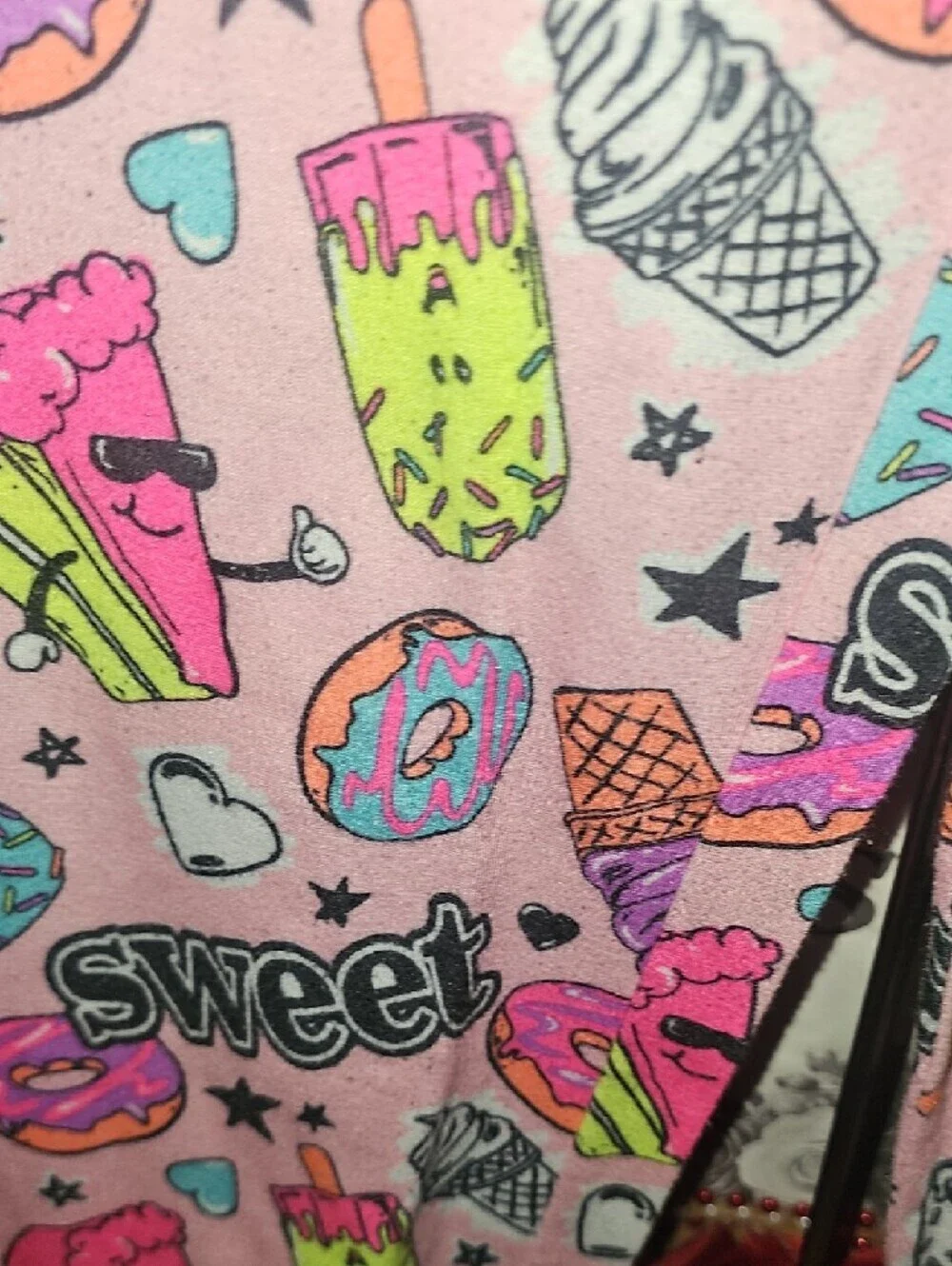 Justice Girls Pink Sweet Treats Pajama Bottoms Size 10